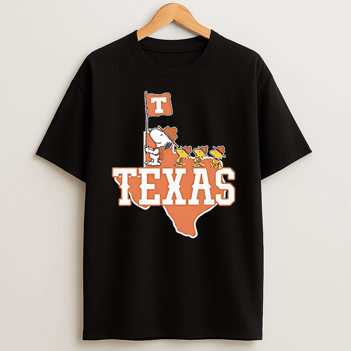 Snoopy And Woodstock Texas Longhorn Home Territory Shirts