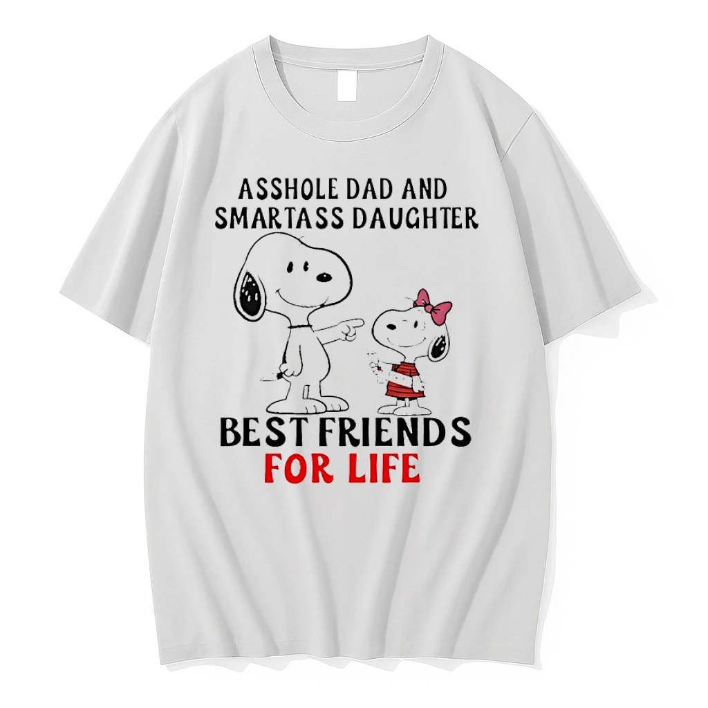 Snoopy Asshole Dad And Smartass Daughter Best Friends For Life Shirts
