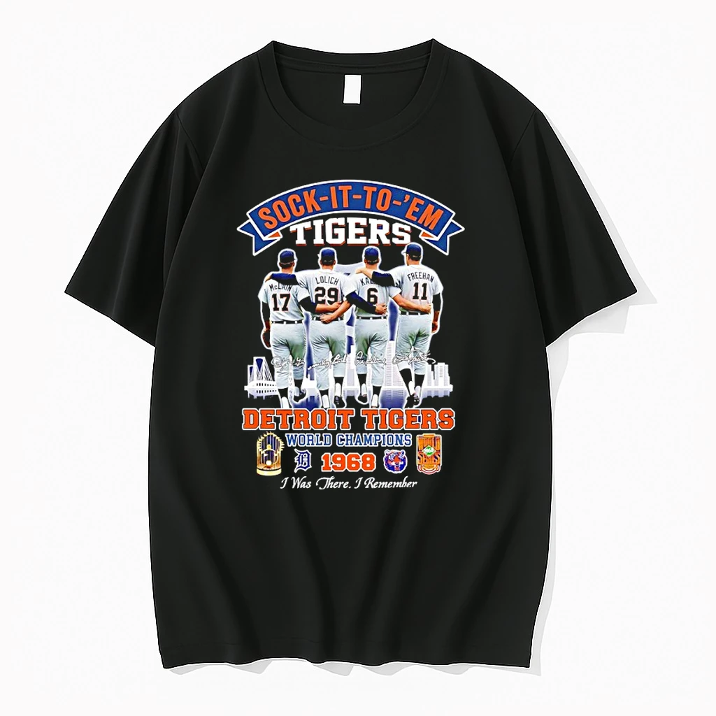 Sock It To Em Tigers 1968 Detroit Tigers World Champions I Was There I Remember Players Signature Shirts