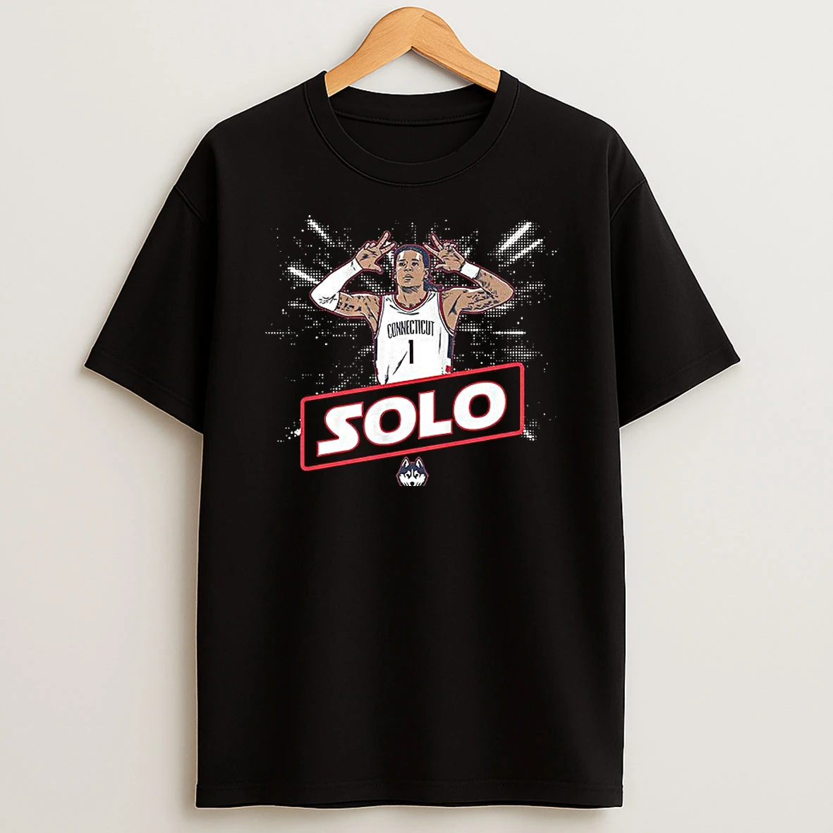 Solo Ball Uconn Huskies Ncaa Basketball Name Posing Woman Shirts