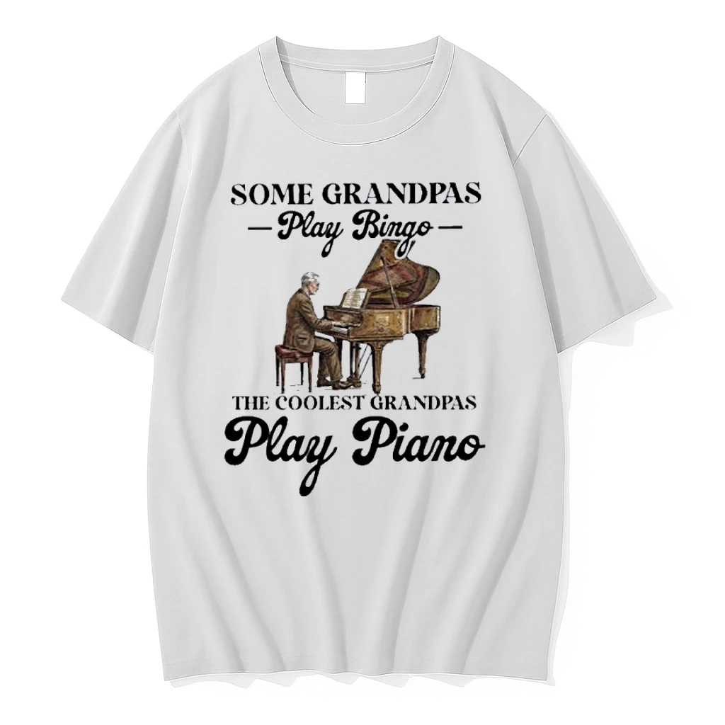 Some Grandmas Play Bingo The Coolest Grandpas Play Piano Shirts