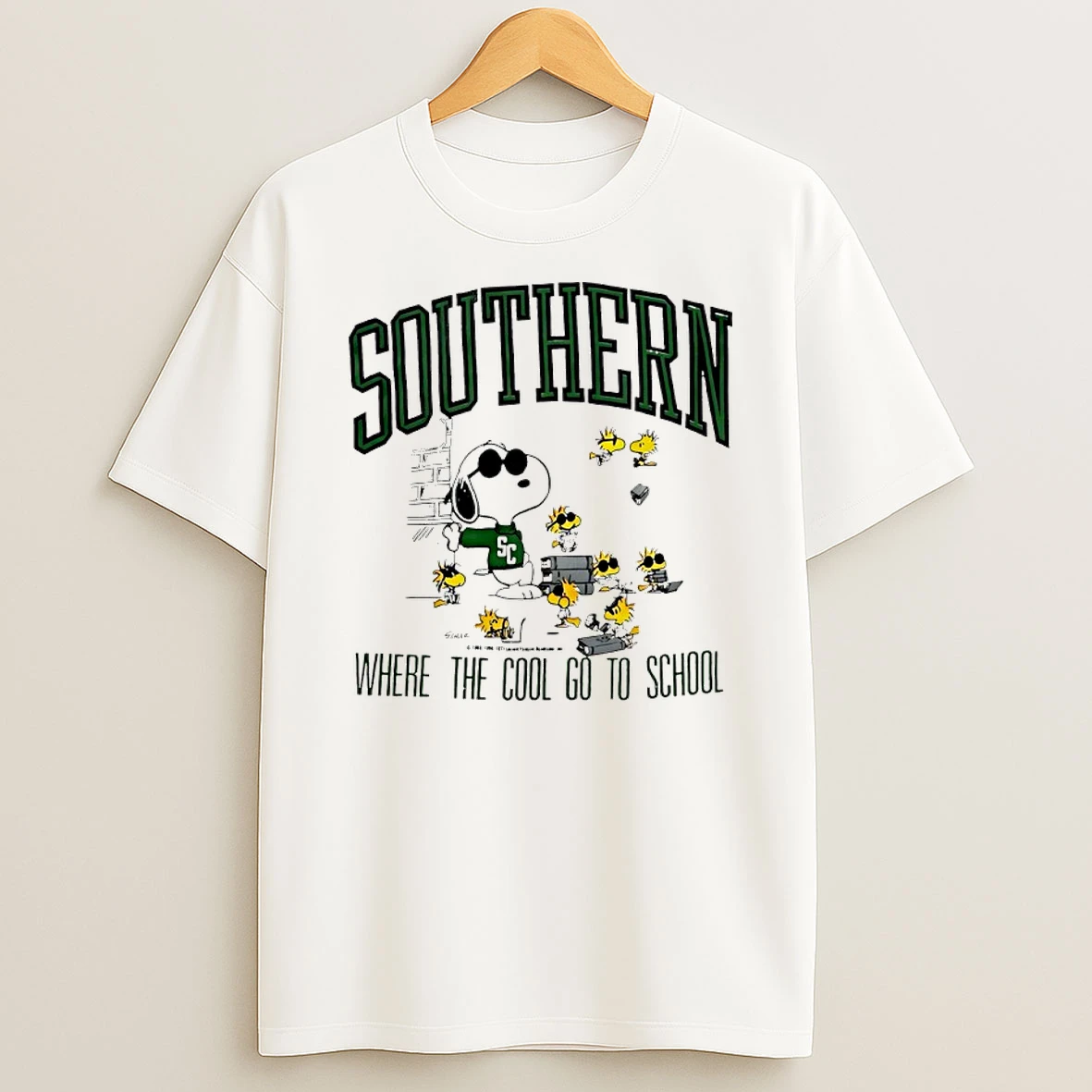 Southern Peanuts Snoopy And Woodstock Where The Cool Go To School Shirts