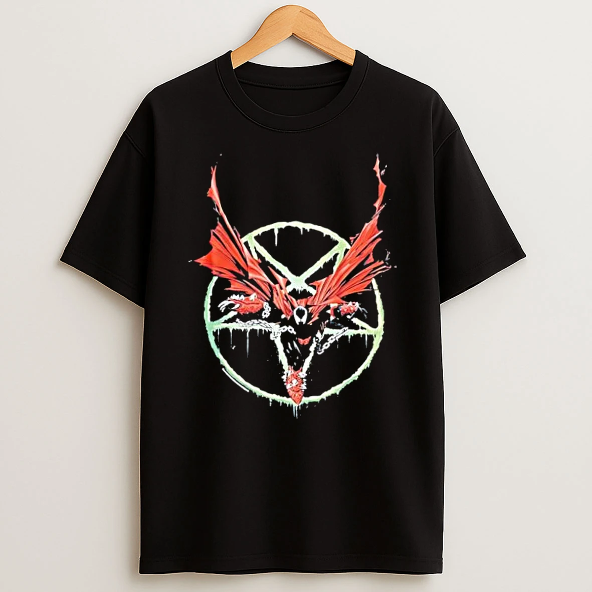 Spawn Superhero Red Cape Pentagram Symbol Image Comics Shirts