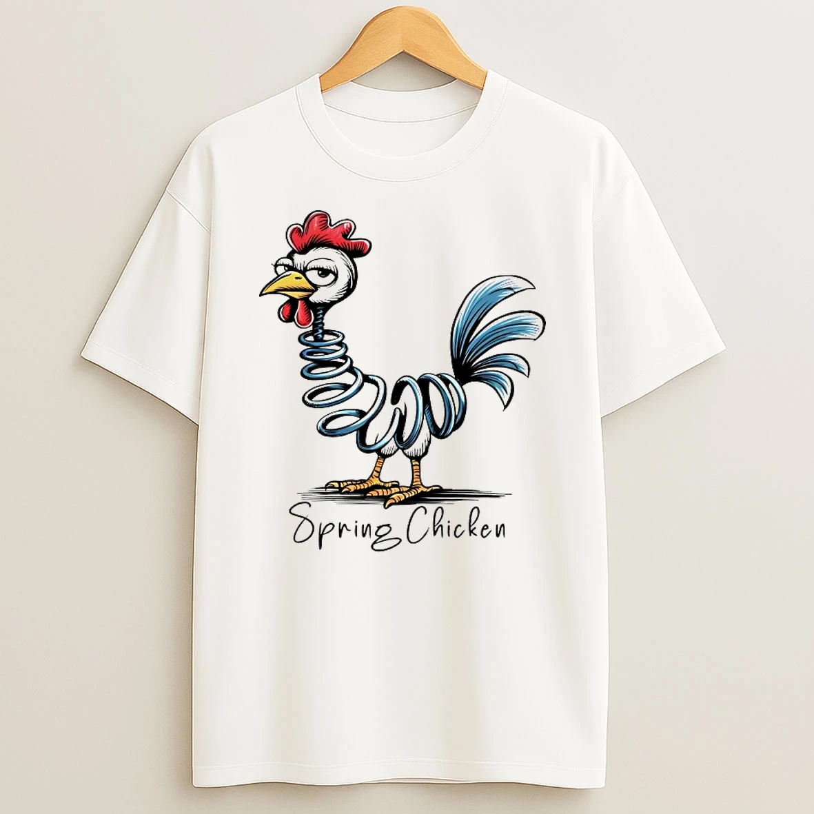 Spring Chicken Embroidery Shirts