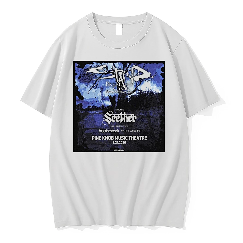 Staind Break The Cycle 25th Anniversary Tour September 27 2026 Pine Knob Music Theatre Shirts