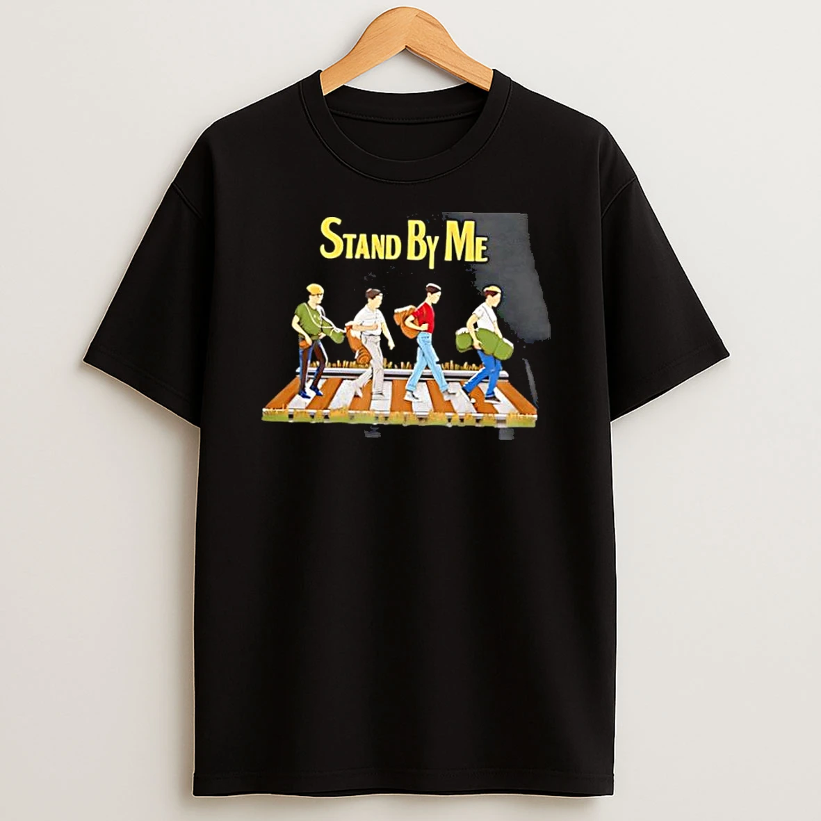 Stand By Me Movie Four Boys Walking On Tracks Shirts