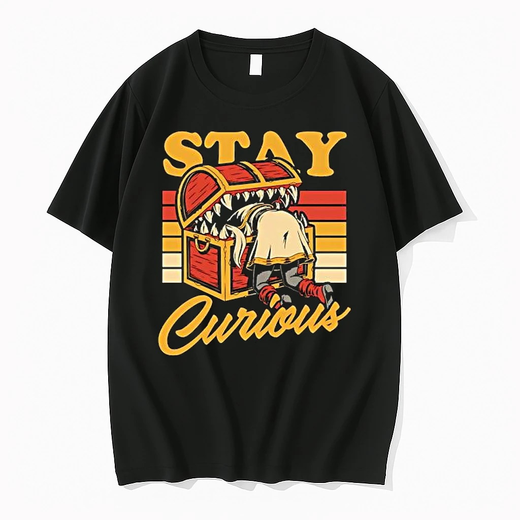 Stay Curious Mimic Treasure Chest Frieren Shirts