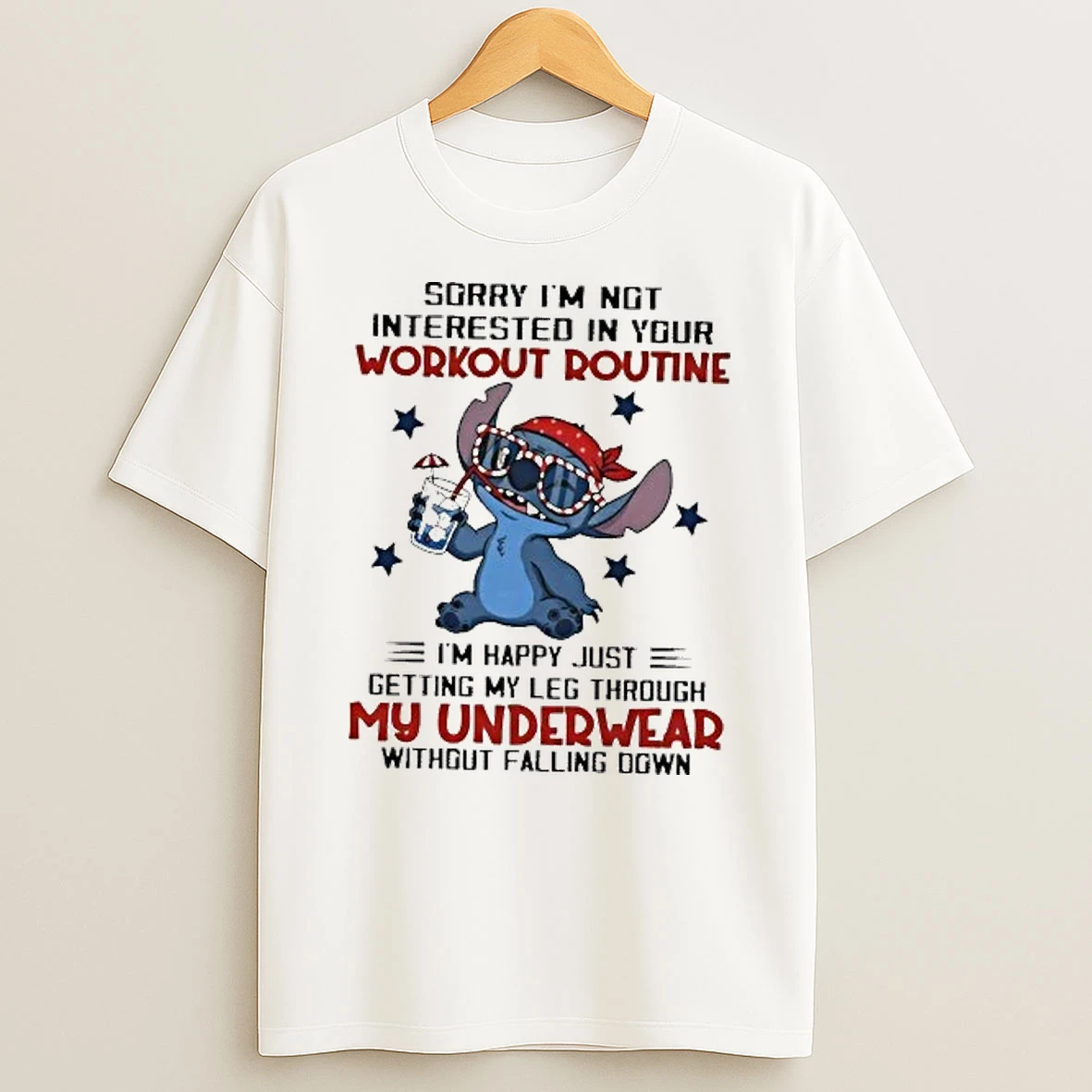 Stitch Sorry Im Not Interested In Your Workout Routine Tour 2026 Shirts