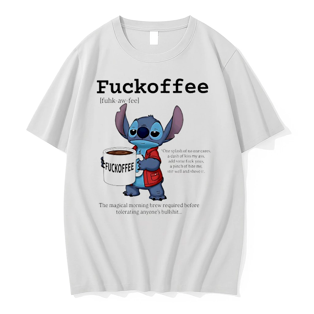 Stitch Fuckoffee Definition One Splash Of No Cares A Dash Of Kiss My Ass Shirts