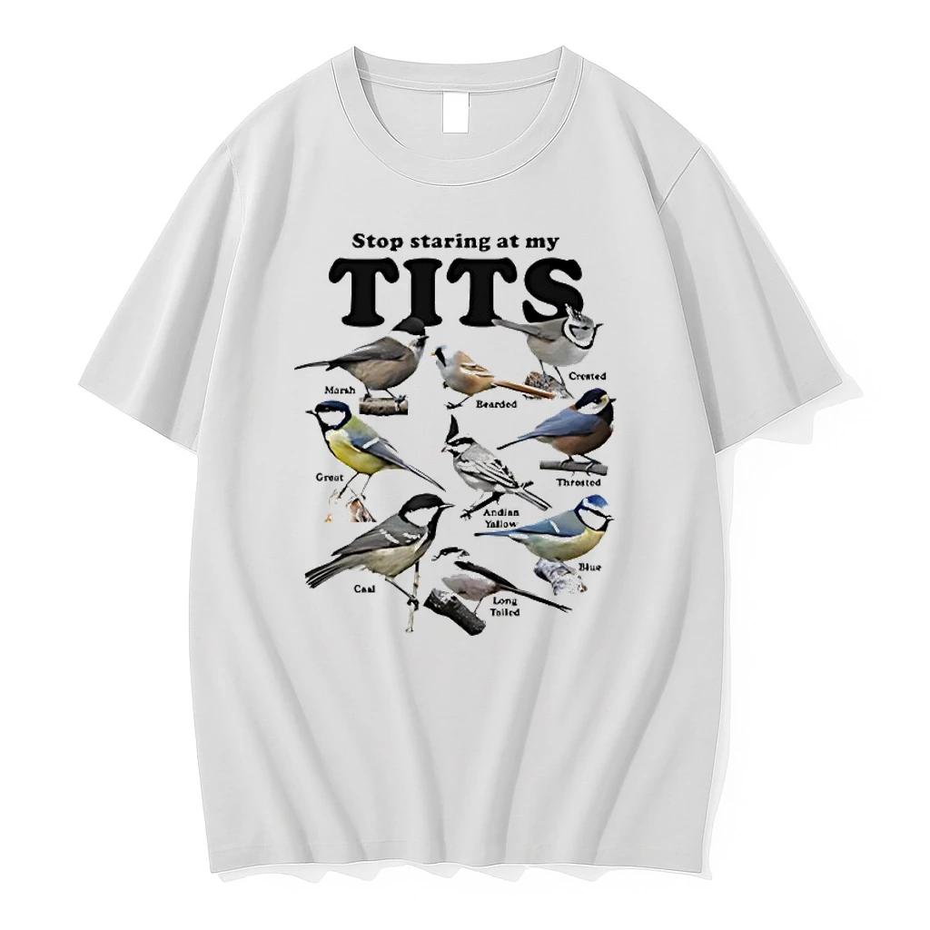 Stop Staring At My Tits Bird Shirts