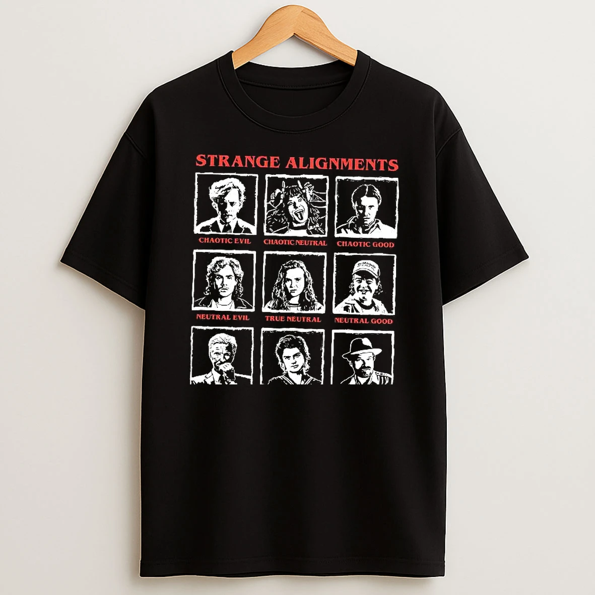Strange Alignments Stranger Things Character Traits Woman Shirts