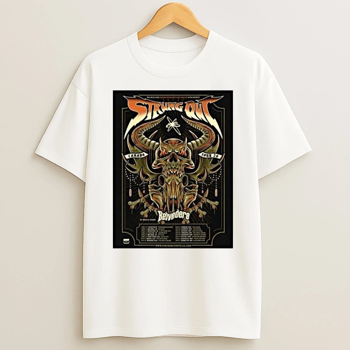 Strung Out Canada Tour 2026 With Belvedere Shirts