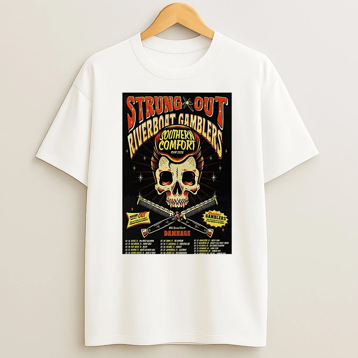 Strung Out Southern Comfort Tour February March 2026 Shirts