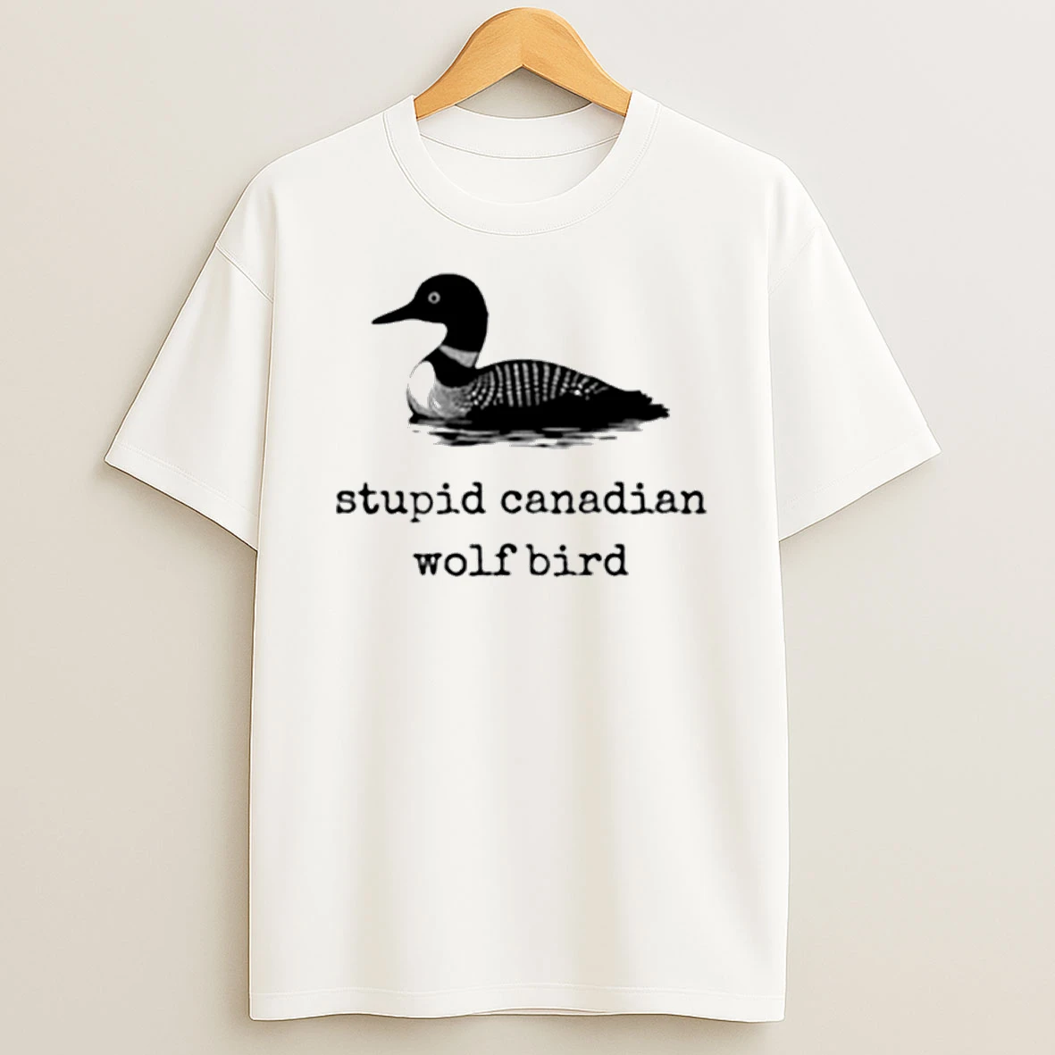Stupid Canadian Wolf Bird Logo Shirts