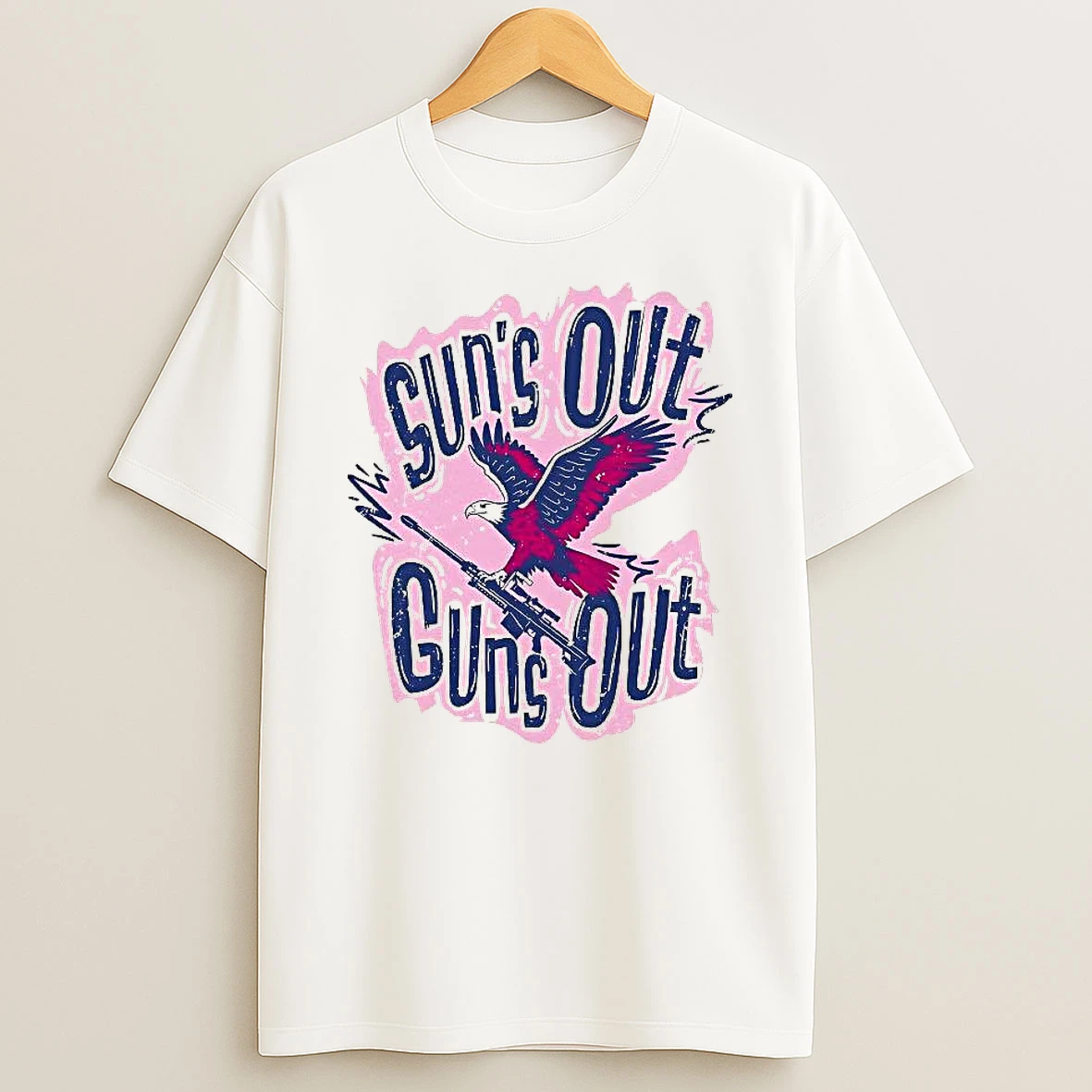 Sun Out Guns Out Bald Eagle Woman Shirts