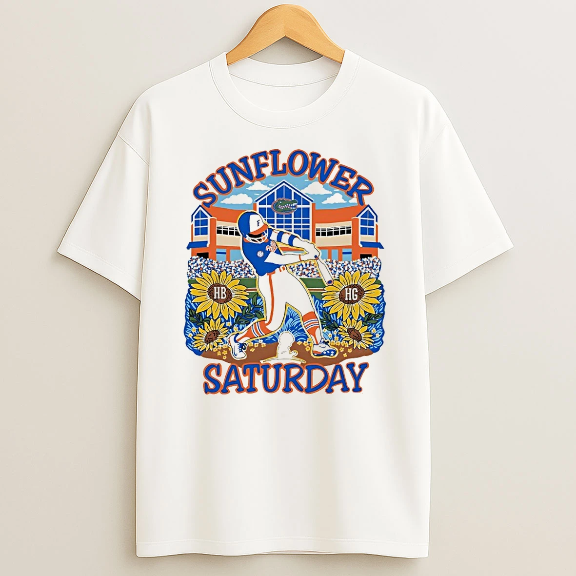 Sunflower Florida Gators Baseball Saturday Cartoon Shirts