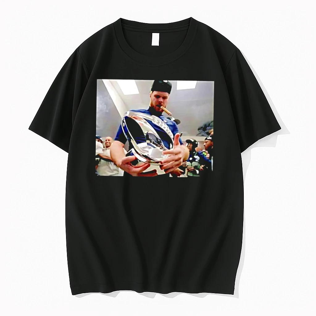 Super Bowl Champion Player Celebration Cigar Holding Trophy Shirts