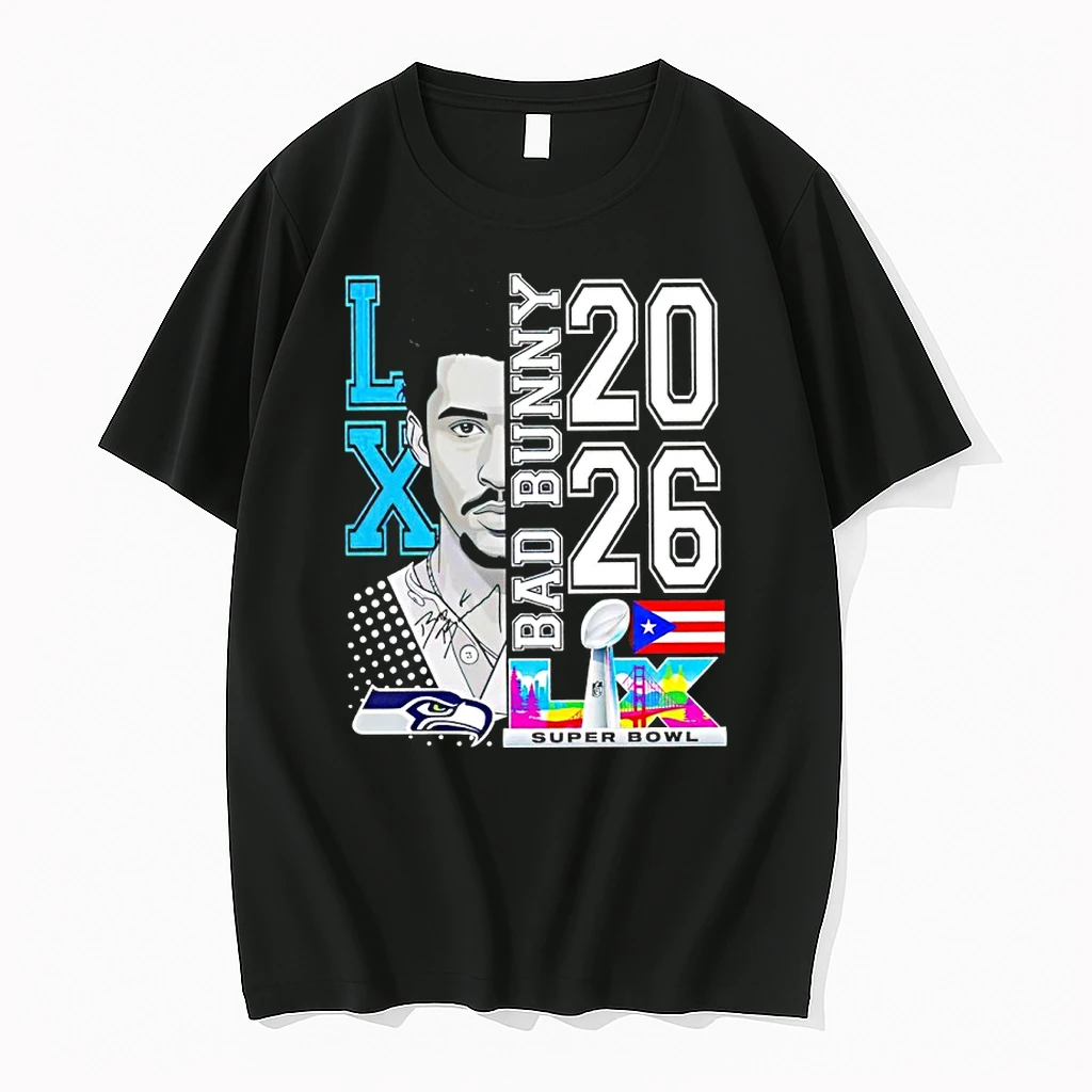 Super Bowl Lx Bad Bunny 2026 Seattle Seahawks Signature Shirts