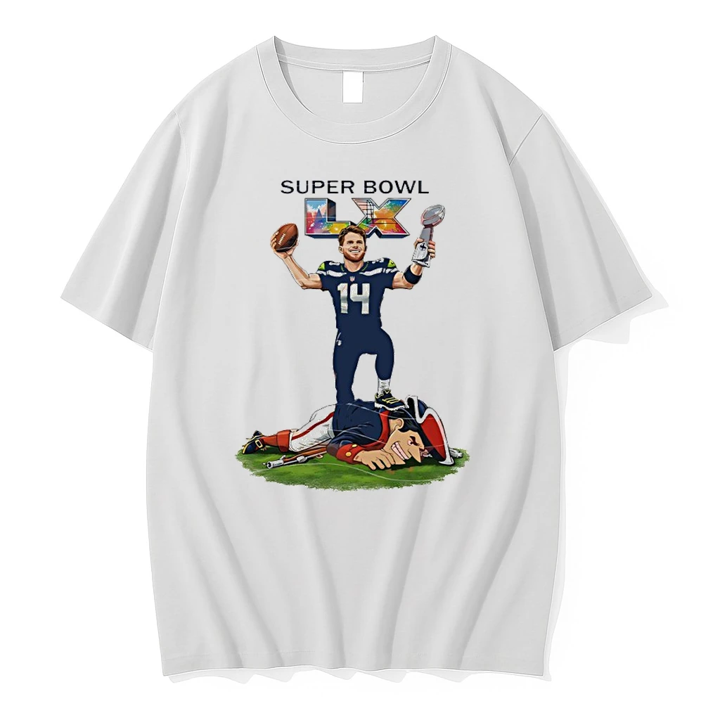 Super Bowl Lx Champions Seahawks Sam Darnold Vs Patriots Mascot Shirts