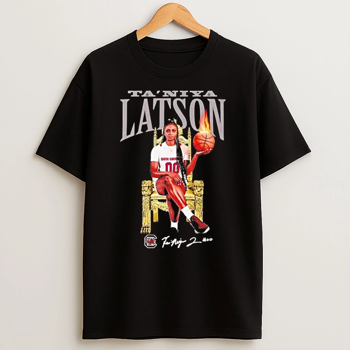 Taniya Latson The King Basketball Fire Signature Tee Shirts