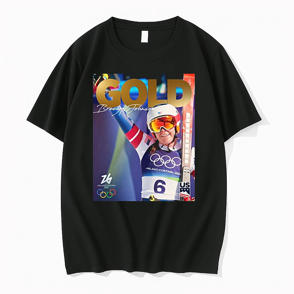 Team Usa Breezy Johnson Is An Olympic Champion Gold Medal Shirts