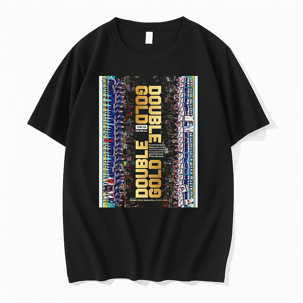 Team Usa Double Gold Medal For Mens Olympic Ice Hockey 2026 Shirts