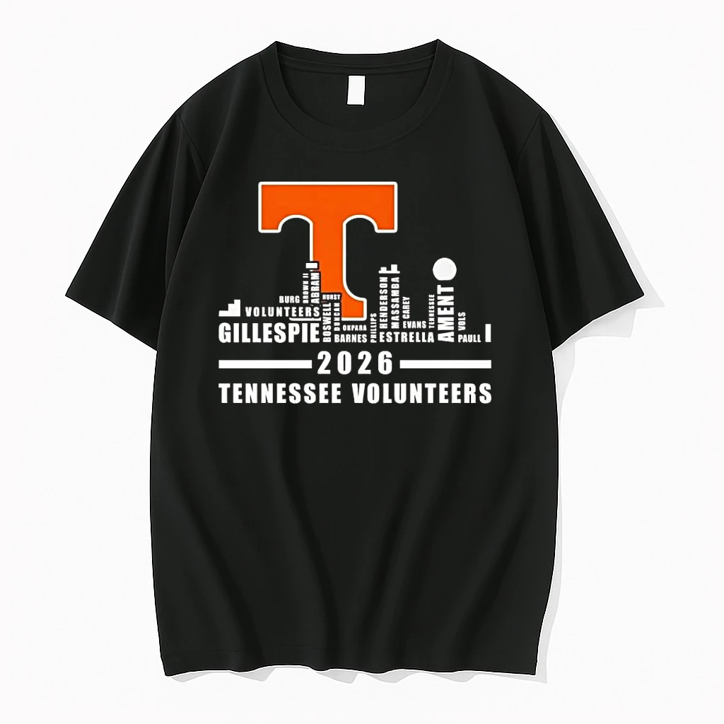 Tennessee Volunteers 2026 Players Names City Skyline Tee Shirts