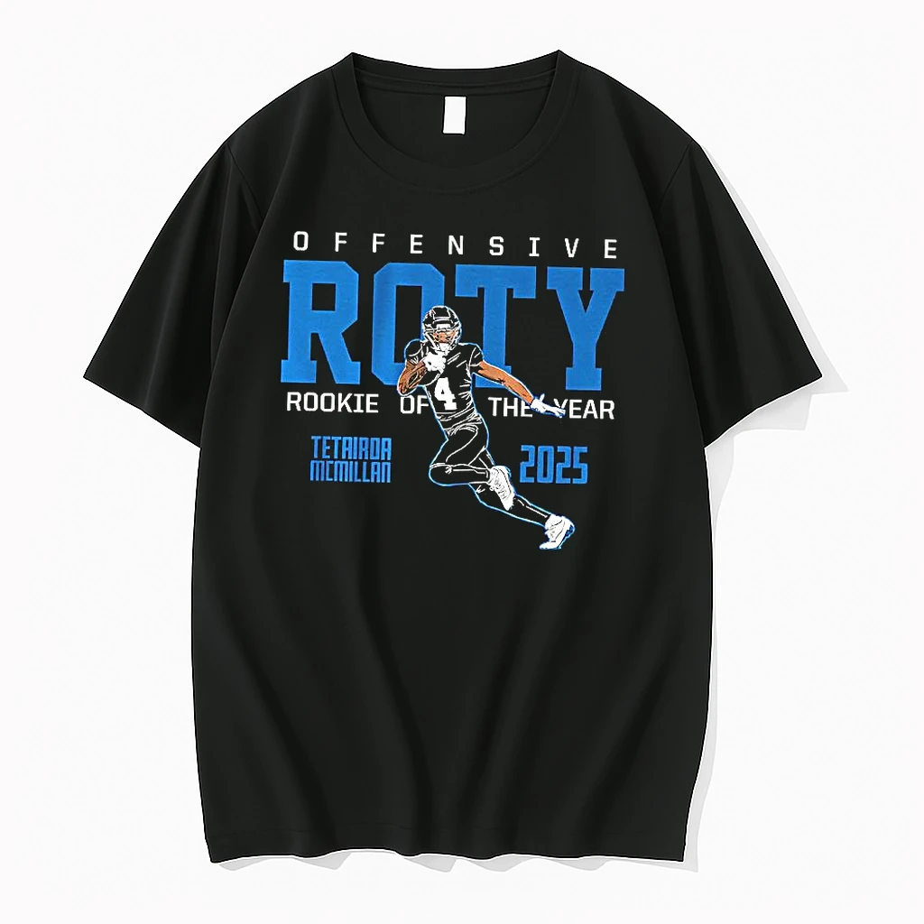 Tetairoa Mcmillan Carolina Panthers 2025 Offensive Rookie Of The Year Number 4 Woman Shirts