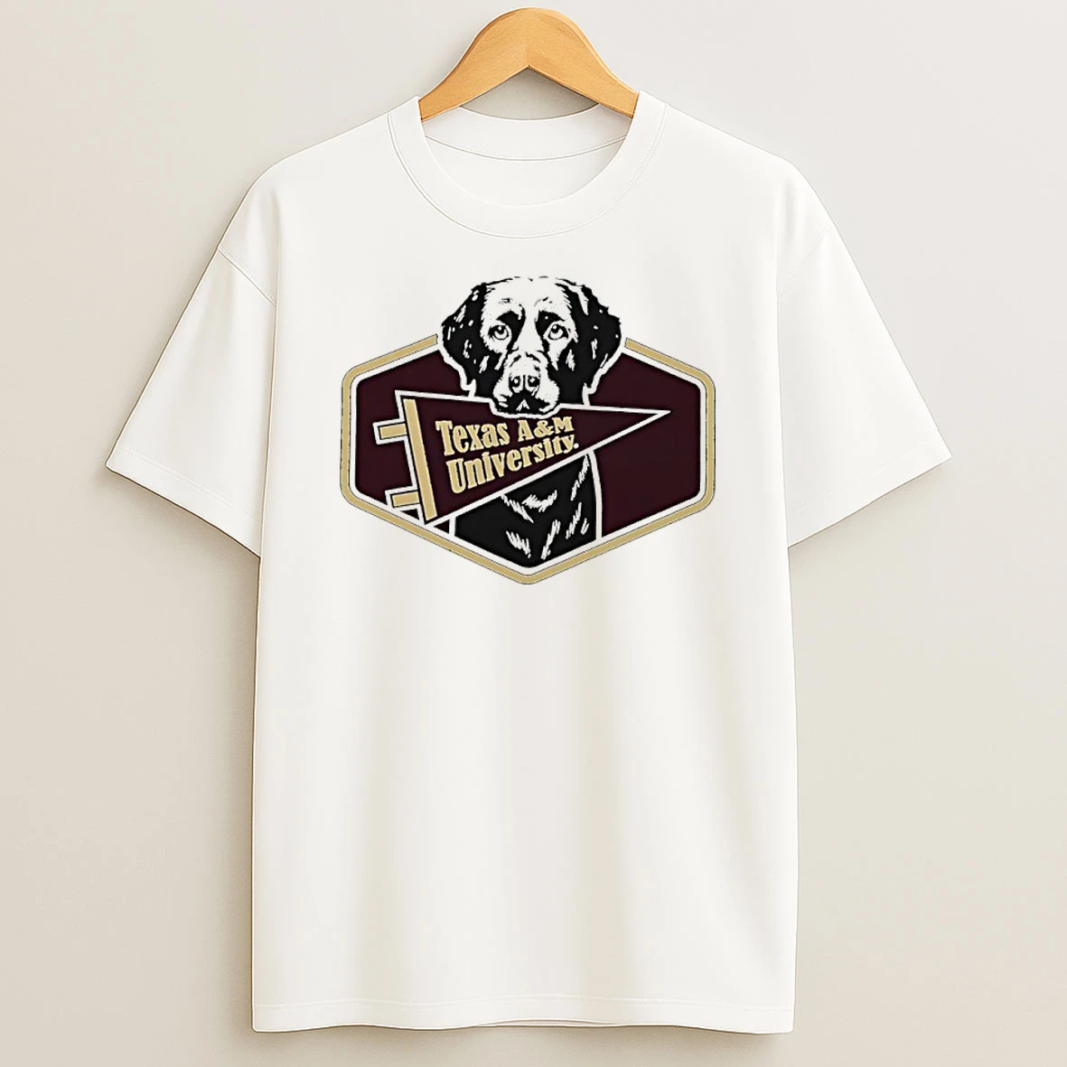Texas Am Dog Holding Am Pennant Shirts