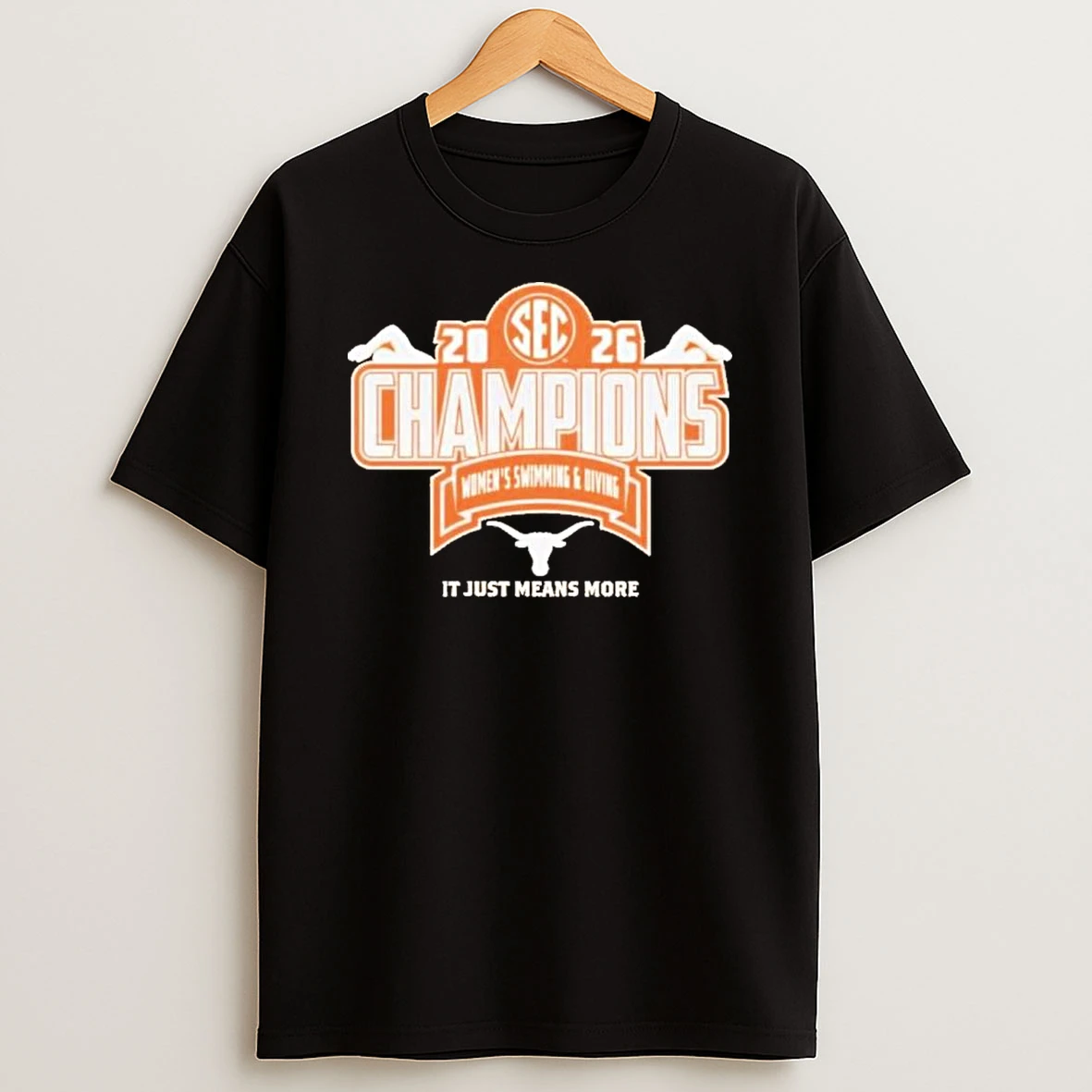 Texas Longhorns 2026 Sec Womens Swimming Diving Champions Locker Room Shirts