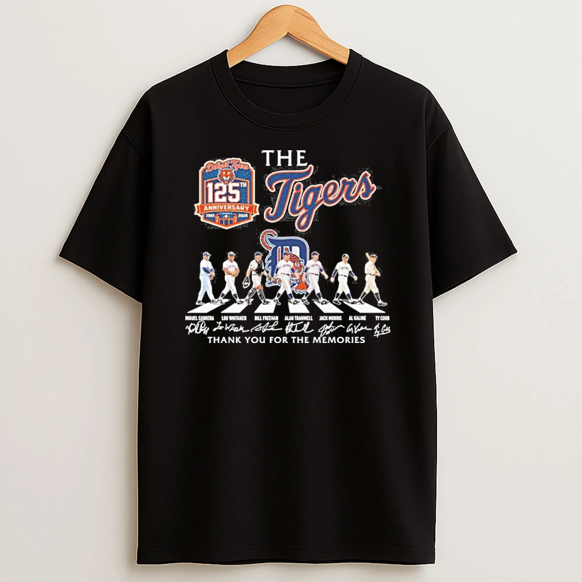 The Detroit Baseball Abbey Road 125th Anniversary 1901 2026 Thank You For The Memories Shirts