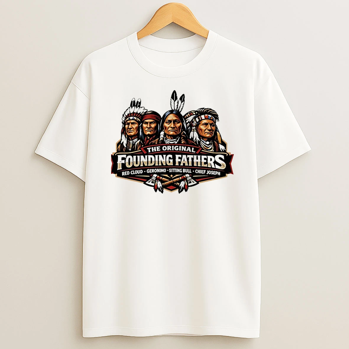The Founding Fathers Red Cloud Geronimo Sitting Bull Chief Joseph Shirts