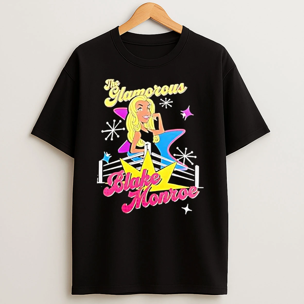 The Glamorous Blake Monroe Pink Wrestling Ring Retro Style Shirts