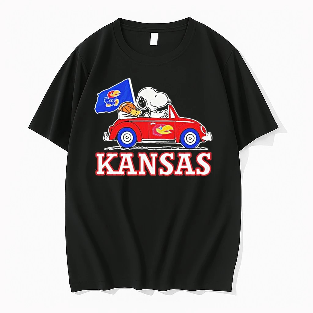 The Peanuts X Kansas Basketball Driving Car Shirts