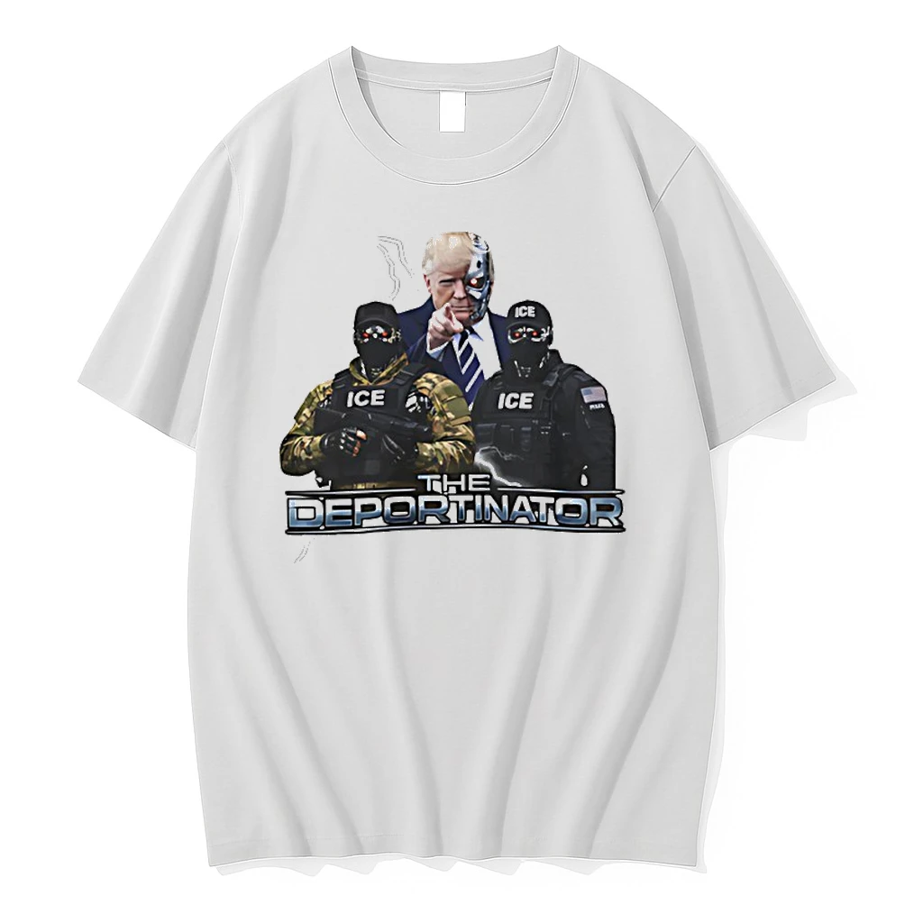 The Deportinator Trump With Ice Police Meme Shirts