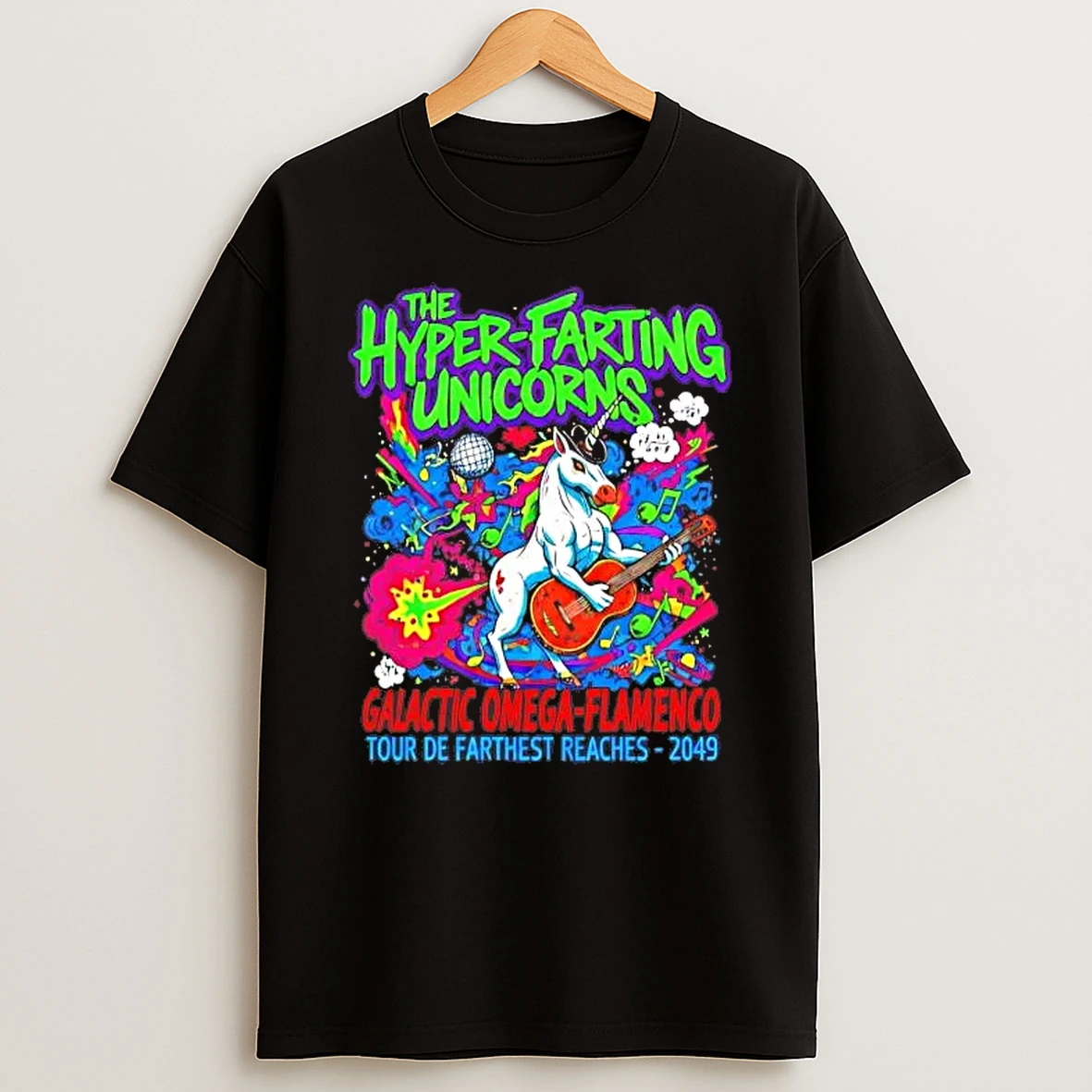 The Hyper Farting Unicorns Galactic Omega Flamenco Shirts