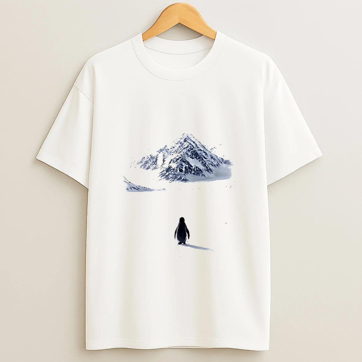 The Nihilist Penguin Walks Toward The Mountains Be The Penguin Woman Shirts