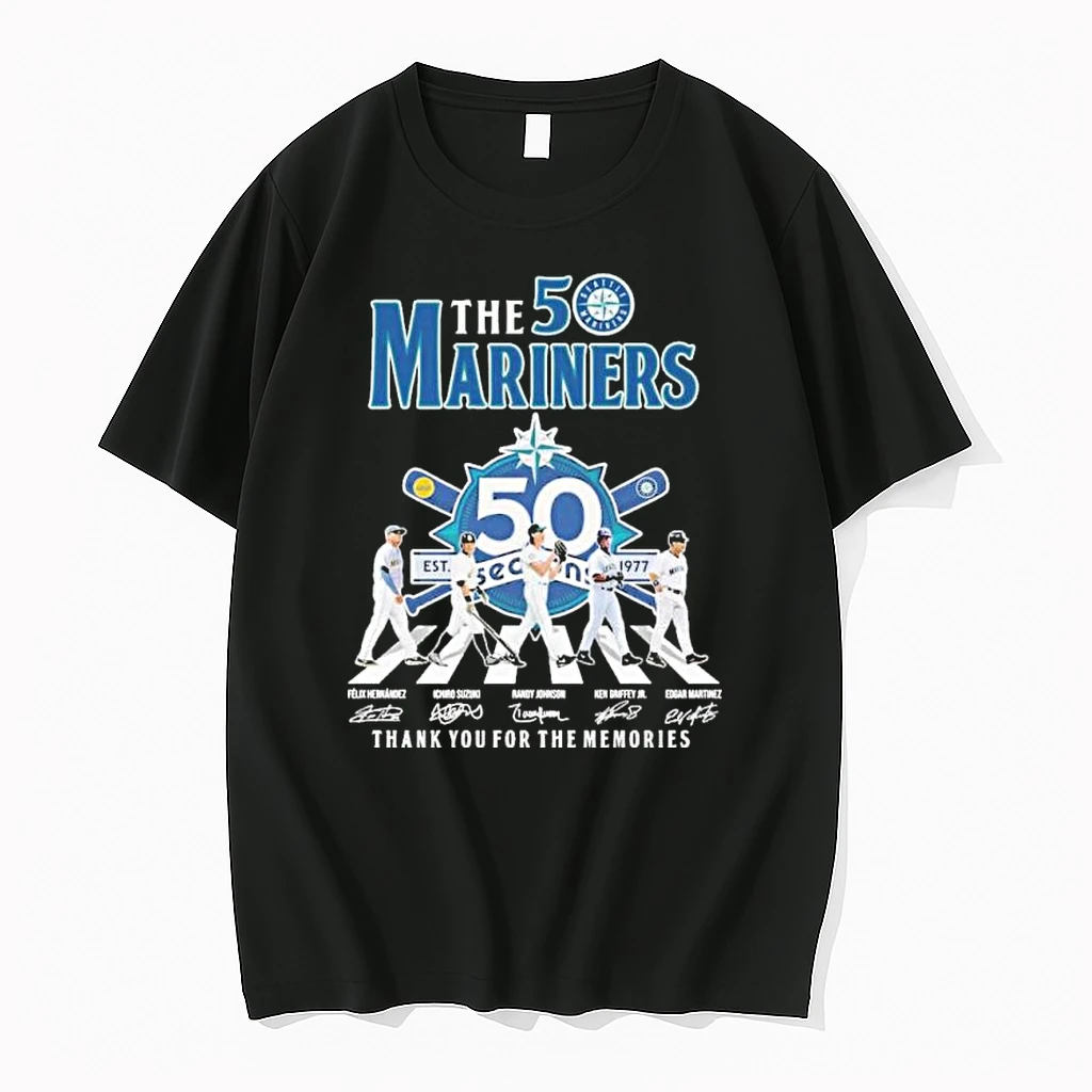 The Seattle Mariners Abbey Road 50 Seasons 1977 2026 Shirts