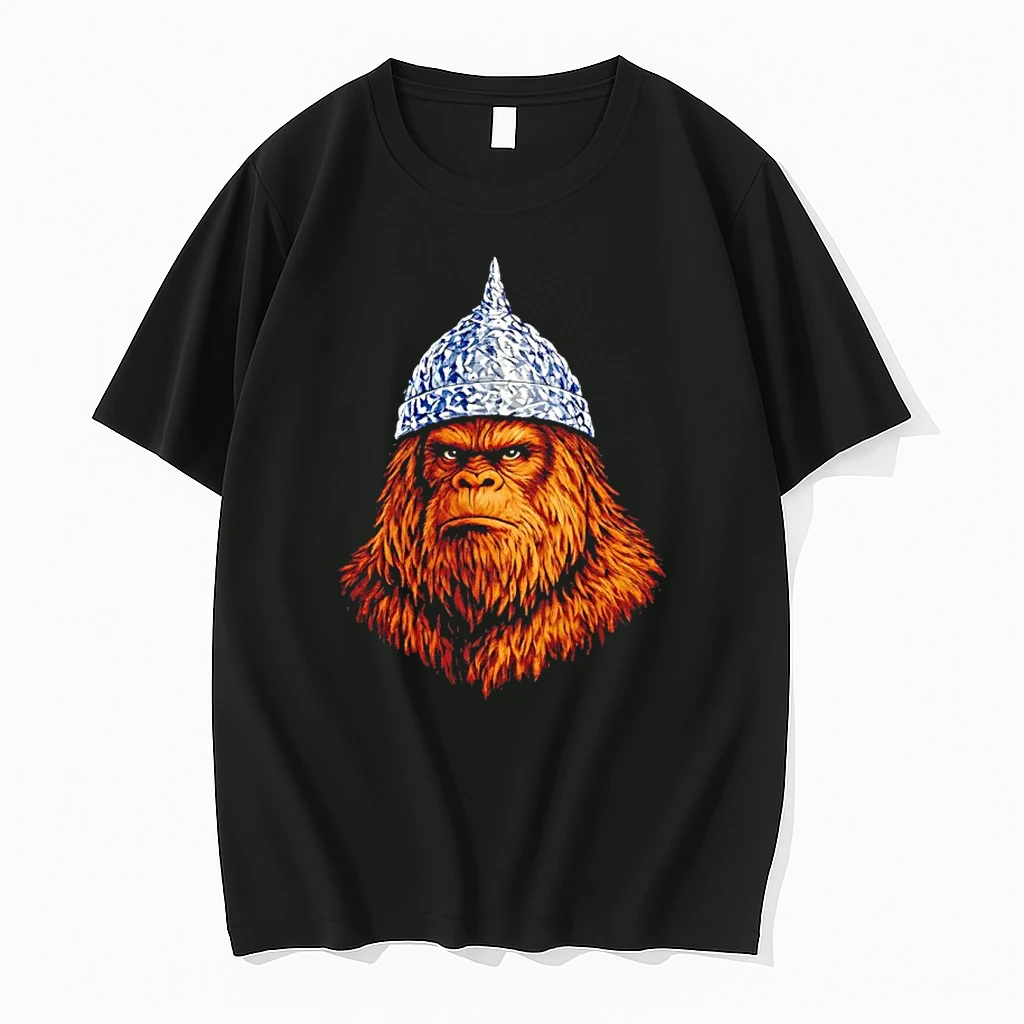 Tin Foil Bigfoot Portrait Graphic Shirts