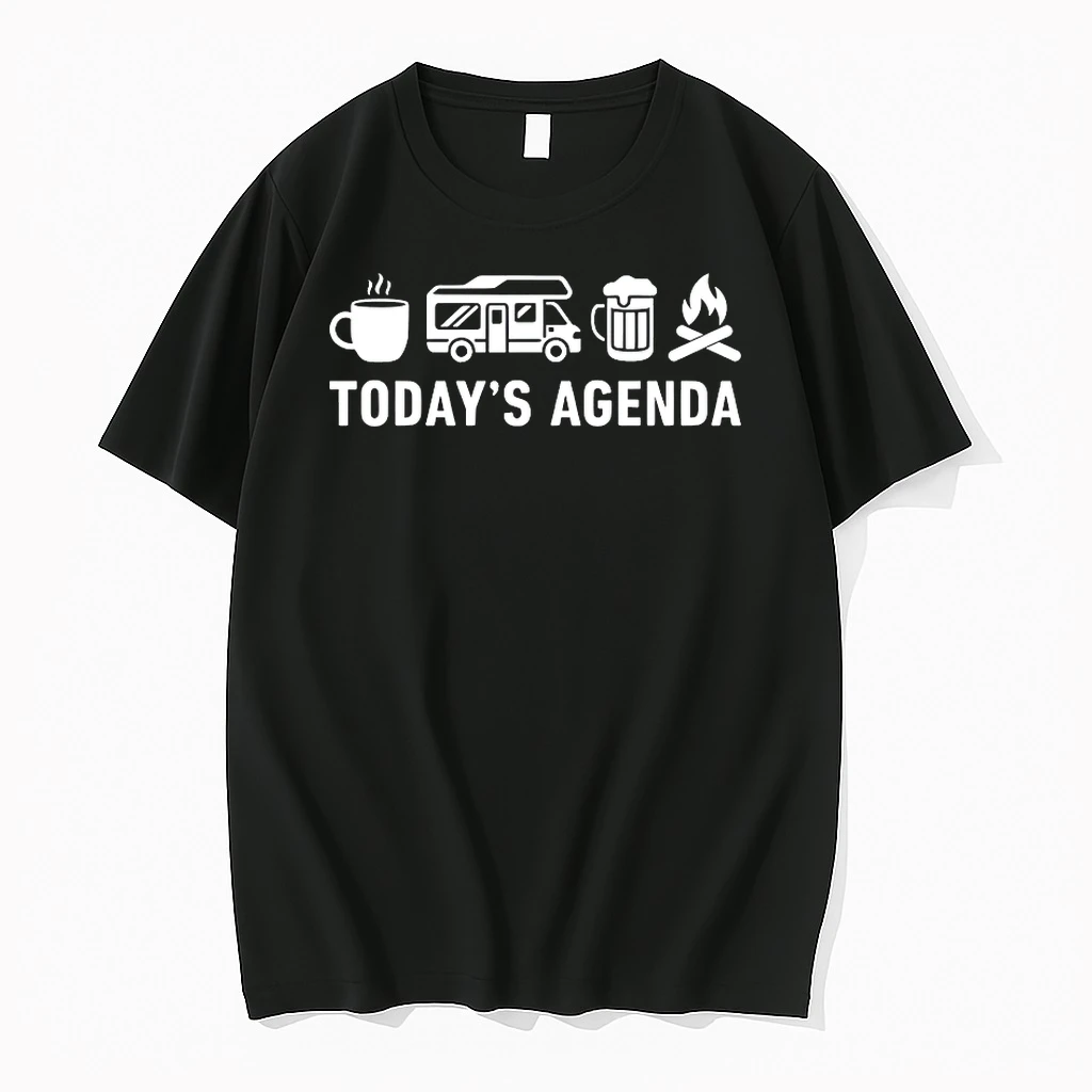 Todays Agenda Coffee Beer Camping Shirts