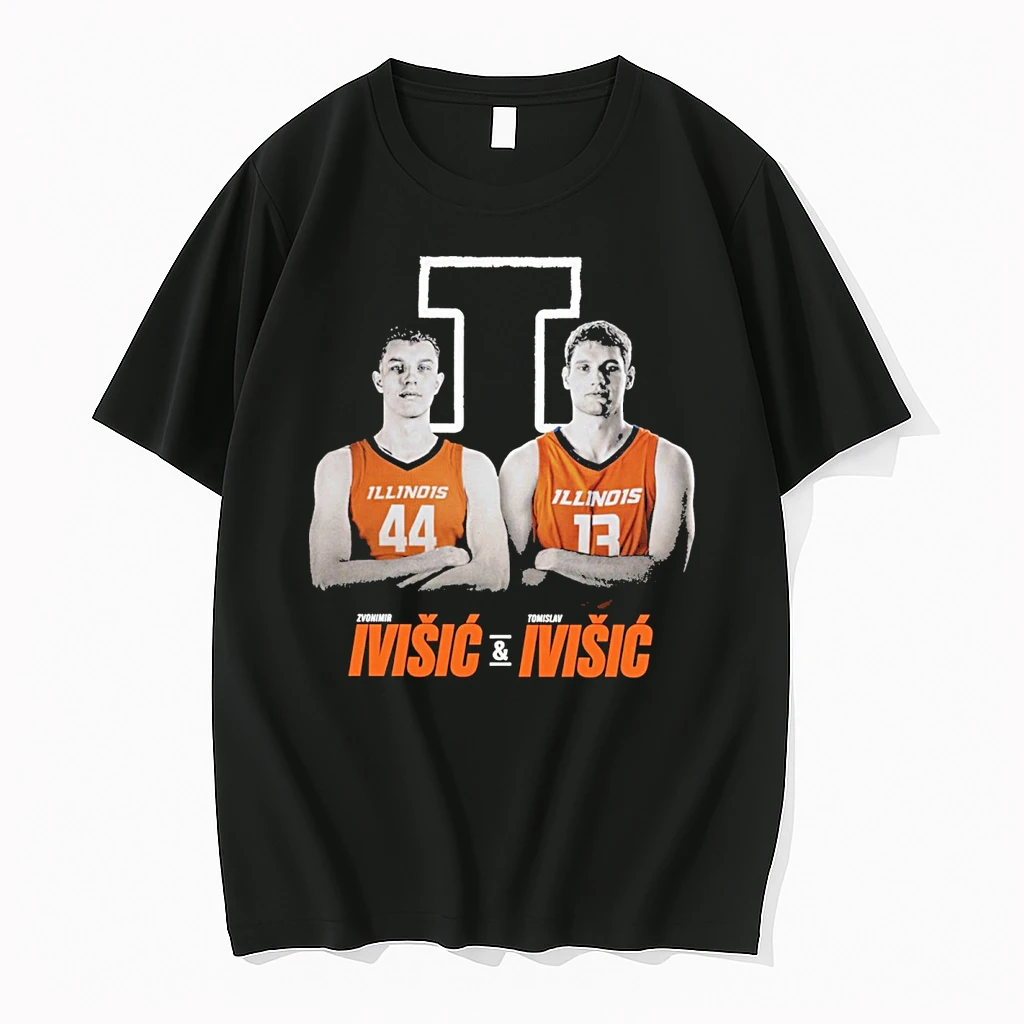 Tomislav Ivisic Ivisic Brothers 2 Illinois Fighting Illini Basketball Shirts