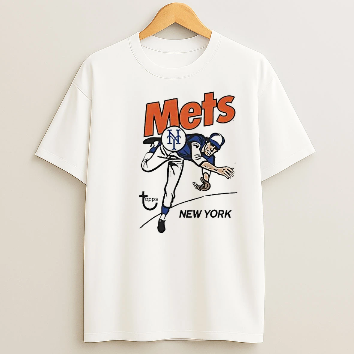 Topps Mets New York Pitcher Ny Logo Graphic Shirts