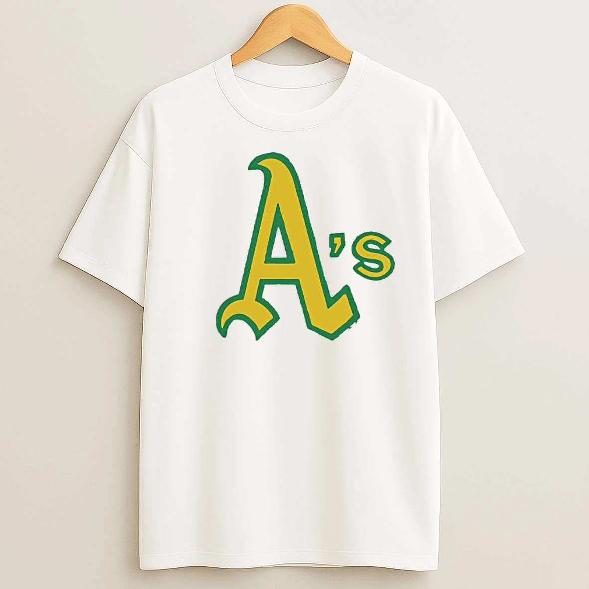 Topps Oakland Athletics As Logo Graphic Cotton Shirts