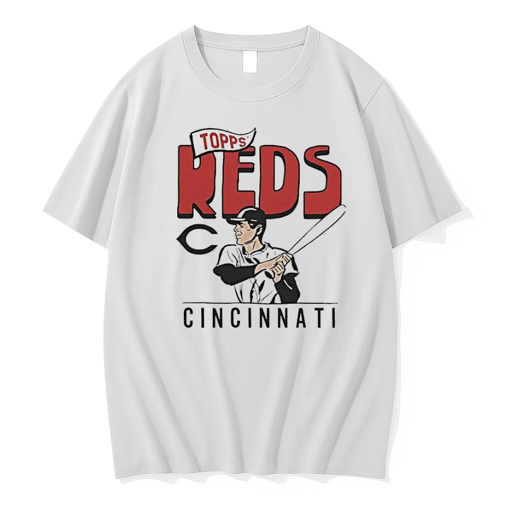 Topps Reds Cincinnati Batter Wishbone C Logo Graphic Shirts