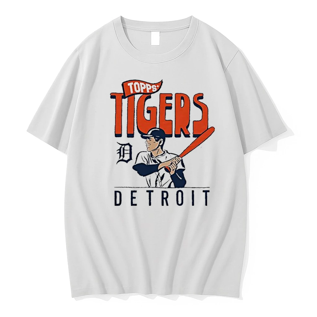 Topps Tigers Detroit Batter Old English D Graphic Shirts