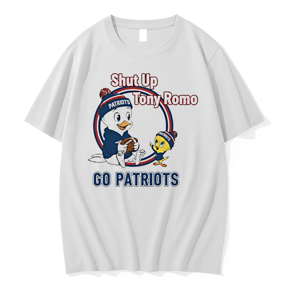 Tweety Bird Shut Up Tony Romo Go Patriots Shirts