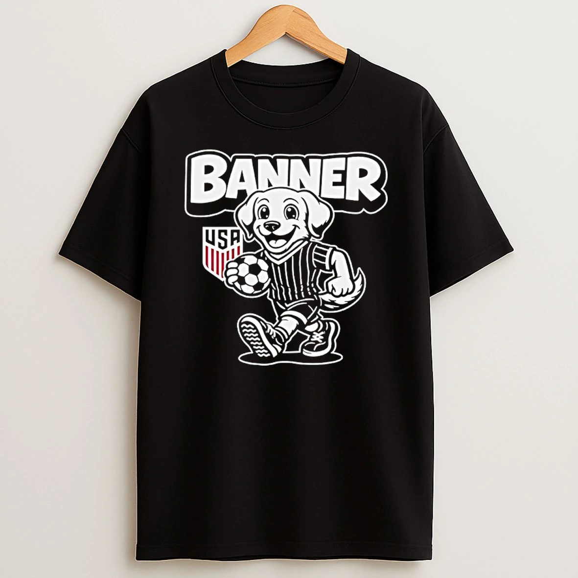 U S Soccer Banner Mascot Shirts