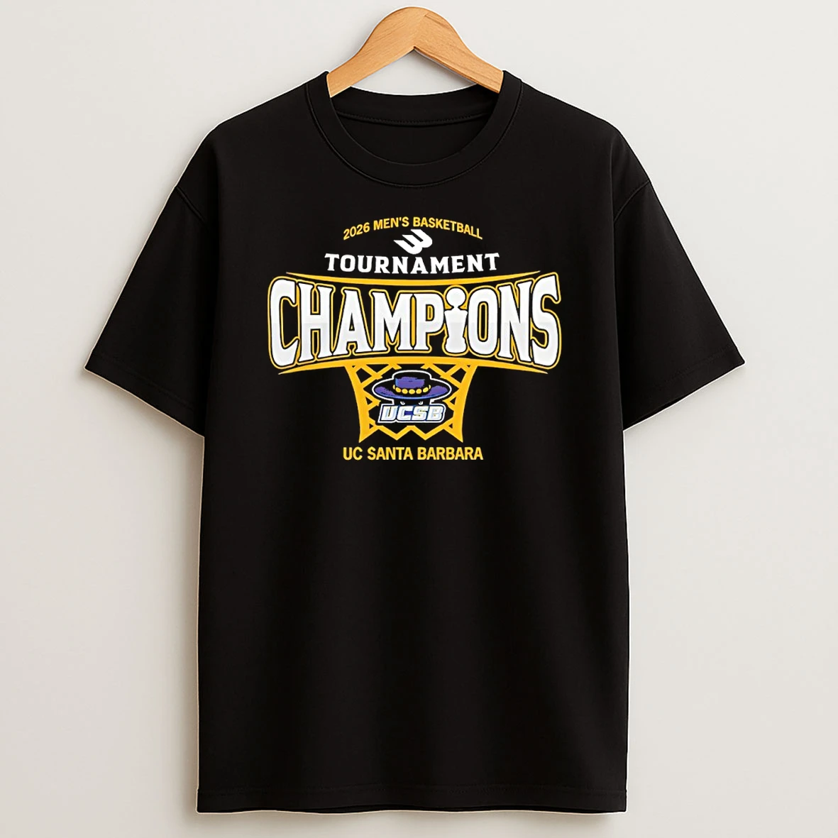 Uc Santa Barbara Mens Basketball 2026 Big West Conference Tournament Champions Shirts