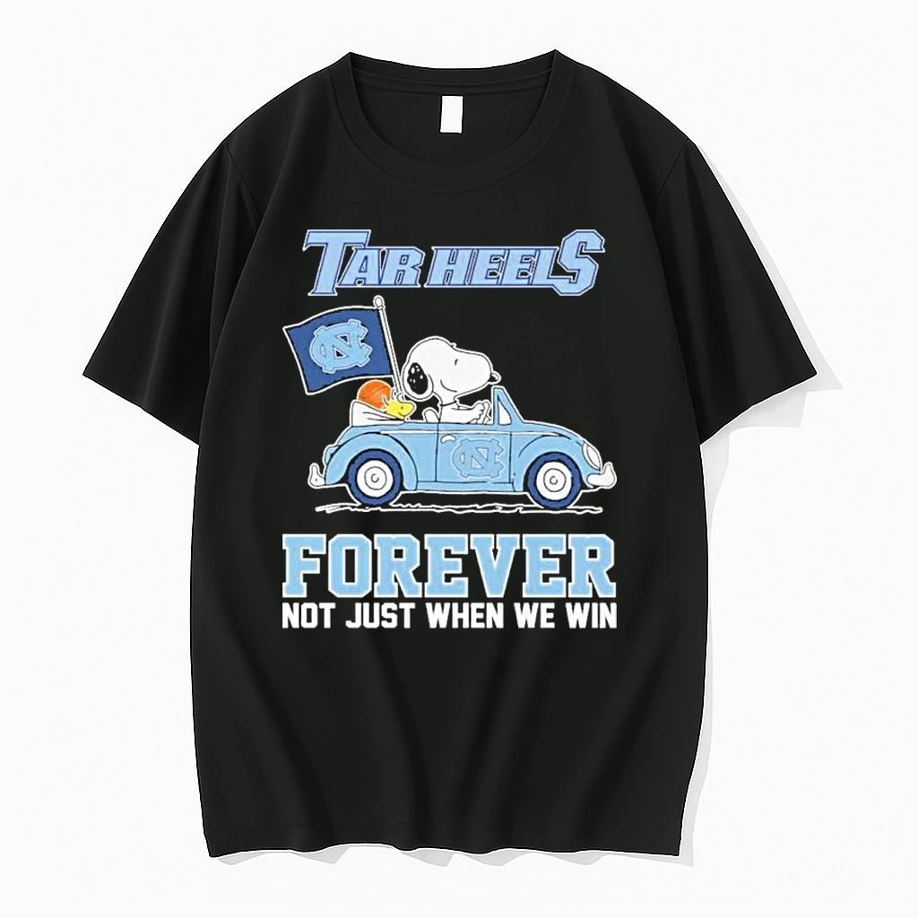 Unc Basketball X The Peanuts Driving Car Forever Not Just When We Win Shirts