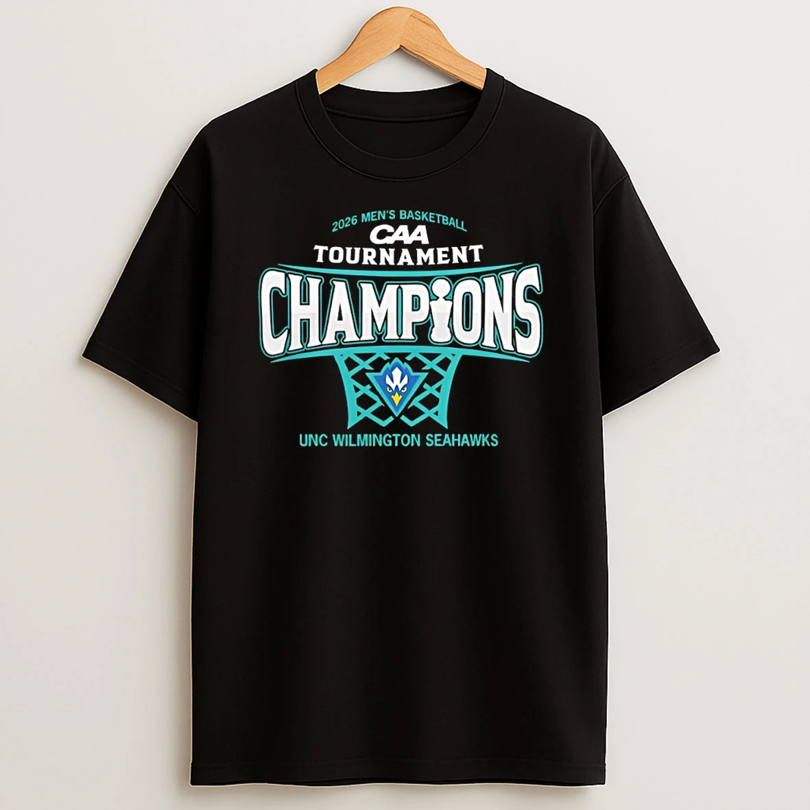 Unc Wilmington Seahawks Mens Basketball 2026 Caa Conference Tournament Champions Shirts